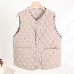 Nuevo <span class=keywords><strong>Chaleco</strong></span> de Plumón para Otoño e Invierno, Ligero, Cuello en V, Ajustado, Cálido, Color Sólido, para <span class=keywords><strong>Mujer</strong></span> - Product Image 6