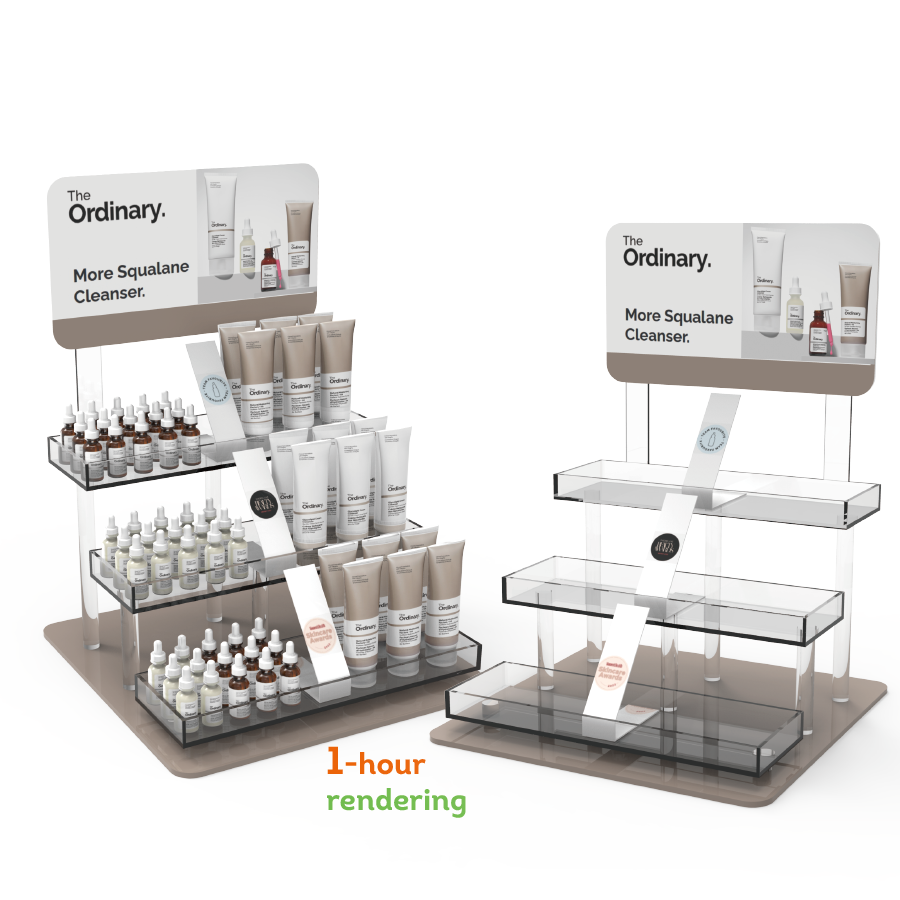 Apache Custom Acrylic Skincare Organizer for Professional Medical Beauty Clinics, Spa Receptions and Luxury Cosmetic Boutique