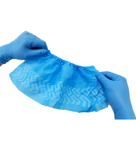 Couvre-chaussures en tissu non tissé <span class=keywords><strong>jetable</strong></span> personnalisé Couvre-chaussures antidérapant de couleur bleue réutilisable - Product Image 4