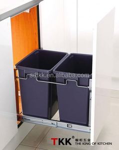 TKK Double Pull Out Built-in Kitchen Cabinet Trash Bin