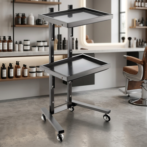 Modern Gold Iron Hair Salon Cart Worktop Salon <b>Trolley</b> with Rolling Beauty Storage Hairdresser Spa <b>Trolley</b> for Beauty Salon Use - Product Image 1