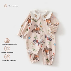 Tutine per Neonati, Stile Primaverile, Cotone Puro di Classe A, Abbigliamento per Gattonare per Bambini e Bambine, Vestiti per Neonati per Tutte le Stagioni - Product Image 3