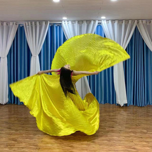 <strong>Dance</strong> Rhyme Adult Gold Semi-transparent <strong>Oriental</strong> <strong>Dance</strong> Props Costume Belly <strong>Dance</strong> Gold Wings Large - Product Image 2