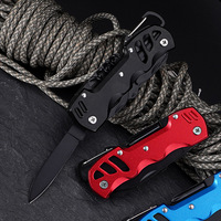 Couteau de poche multifonction en acier inoxydable avec revêtement noir en titane, 11 en 1, couteau pliant pour le camping et la randonnée, OEM