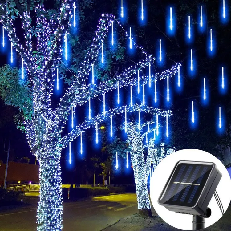 Christmas Decorations Led Fairy String Lights Street Tree Solar Meteor Shower Light for Outdoor 30/50/80cm