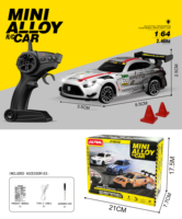Voiture RC miniature OEM ODM, modèle de course et de drift, échelle 1:64, en alliage, 2,4 GHz, 2 vitesses, voiture radiocommandée d'intérieur