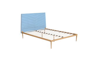 Factory Wholesale King Queen Double <strong>Single</strong> Full Size <strong>Bed</strong> <strong>Frame</strong> Beige Pink Velvet High Headboard <strong>Metal</strong> <strong>Bed</strong> <strong>Frame</strong> - Product Image 5