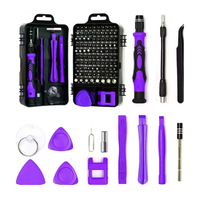 Mini boîte à outils 115 pièces, kit d'outils à main multi-usages en acier CRV, douilles, kit de réparation, OEM 1 ensemble, étui rigide, téléphone Android