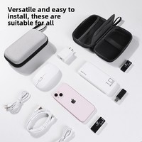Tas Penyimpanan Digital Murah Tahan Air dengan Ritsleting, Tempat Kabel Data, Casing Power Bank Eva, Tempat Power Pack