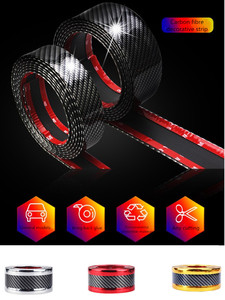 5d fibre de carbone voiture anti-rayures protecteur bande autocollant étanche corps <span class=keywords><strong>pare</strong></span>-chocs <span class=keywords><strong>coffre</strong></span> porte seuils autocollants étape seuil <span class=keywords><strong>Protection</strong></span> - Product Image 5