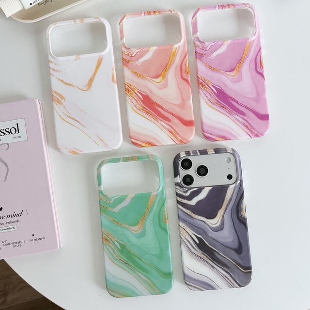 Marbling Phone Cover for iPhone 18 Pro Max Watercolor Phone Case for iPhone 17 16 15 Pro Max LZ040