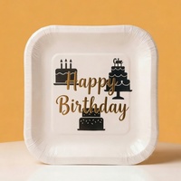 Assiettes en papier jetables écologiques personnalisées pour usage commercial en cuisine, avec logo/design graphique personnalisé, décoration pour fêtes et célébrations