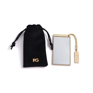 Metal Gold Plating High End <b>Rectangle</b> Fashion Lady Brand Name Cosmetic Compact <b>Mirror</b> - Product Image 6