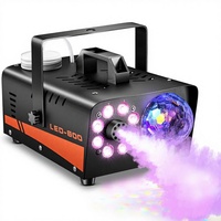 Machine à brouillard et fumée PKnight, lumières de boule disco LED-600, 600W, 4000CFM, effets LED 13 couleurs, télécommandes filaires/sans fil