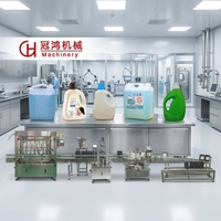 Machine de remplissage, de bouchage et d'étiquetage automatique de savon liquide à haute vitesse et haute efficacité électrique
