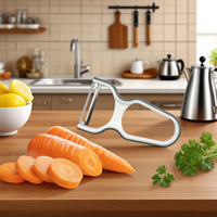 Chef Star Handmatige Keuken Groente- & Fruit Schiller Comfortabel Handvat Duurzaam RVS + PP Materiaal Keukenhulpje