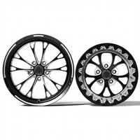 Jantes forgées Drag Racing 5x114.3 (5x4.5") 5x127 (5x5") 5x120.65 (5x4.75") – Jantes avant étroites + Jantes arrière Beadlock