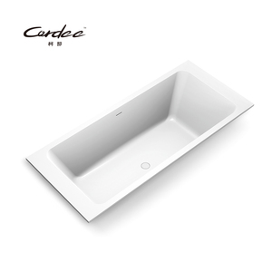 Phòng tắm sang trọng hiện đại Đá Nhân Tạo freestanding bồn tắm hình vuông lớn bề mặt rắn ngâm drainer bao gồm - Product Image 1