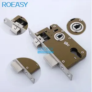 ROEASY alta calidad SS201 mortaja 50mm Backset cilindro de bloqueo para PVC/UPVC cuerpo de cerradura de puerta con perno para puertas de Metal cuerpo de cerradura