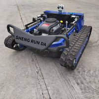 Tondeuse robot industrielle GPS à moteur 4 temps de 900 mm, vente chaude |   Télécommande à essence 22HP |   Tondeuse à gazon robuste pour terrain de golf