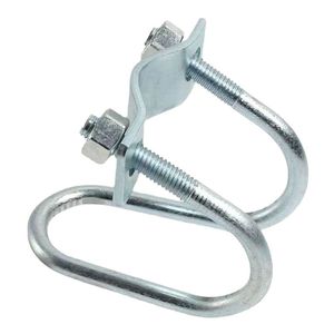 Support de tuyau galvanisé 3 4 20 mm en acier pour conduit électrique avec boulon et écrou - Product Image 1