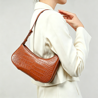 Échantillon Gratuit - Sac à Bandoulière Femme de Luxe en Cuir Véritable Marron et Tissu Suédé Vert, Personnalisable avec LOGO, Idéal pour le Shopping Décontracté