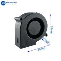 AMB7530M24S DC Bürstenloser Lüfter 12V Drehzahlregler Mitteldruck Kunststoff OEM Anpassbar PWM-Technologie 3 Jahre Garantie