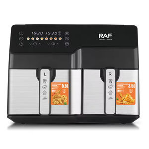 เครื่องใช้ไฟฟ้าในครัวรุ่นใหม่ปี 2026 หม้อทอดไร้น้ำมันอัจฉริยะแบบดิจิตอล หน้าจอ LCD ระบบสัมผัส 2 ช่อง 2 โซน พร้อมตะกร้า 2 ใบ - Product Image 1