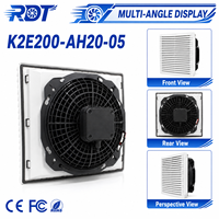 Ventilateur axial à haut débit d'air K2E200-AH20-05, ventilateur de refroidissement industriel, solution de ventilation à faible bruit, application d'équipement HVAC