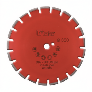 Disco de diamante Ttake de 350 mm para corte de asfalto con orificio central de 25,4 mm - Product Image 2