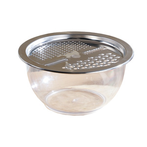 Transparent Mixing Bowl With Lid 26cm Food Grade Pet Multi Purpose Egg Beating <b>Draining</b> Kitchen Basin - Product Image 2