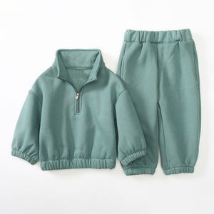 OEM Trẻ Em Sweatsuit Bộ Thể Thao Jogger Trẻ Em Tracksuit Set Cotton Hữu Cơ Dài Áo Đặt Bé Mồ Hôi Áo Sơ Mi Và Quần Bộ - Product Image 3