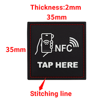 Étiquette NFC en silicone lavable pour vêtements 213 215 216 13,56 MHz, à coudre, résistante à la chaleur, patch RFID pour le linge et les vêtements