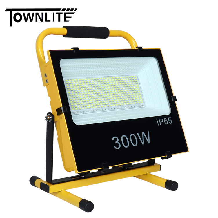 Handy Bright 300W IP65 Waterproof Rechargeable LED Flood Light Work Light 120 Beam Angle Multi-Color Options Emergency Portable