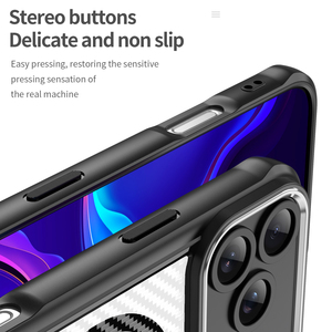Funda Magnética para Teléfono con Textura de Fibra de Carbono para <span class=keywords><strong>iPhone</strong></span> 18 Pro Max, Carcasa Translúcida de TPU+PC a Prueba de Golpes para <span class=keywords><strong>iPhone</strong></span> 15 16 17 18 - Product Image 5