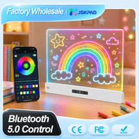 Tableau d'écriture LED effaçable personnalisé avec logo OEM/ODM, commande en gros, panneau acrylique, support inclus, tableau de dessin LED – Vente directe usine
