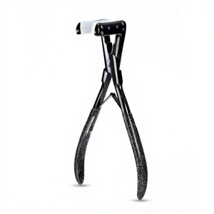 OEM Stainless Steel Tape In Hair Extension Applicator Pliers Spring Action Adhesive Weft Pressing <b>Clamp</b> Tool for Salon Use - Product Image 2