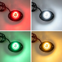 Feu de signalisation d'avertissement à grille LED 24W, montage latéral, boîtier en alliage d'aluminium, clignotant multicolore d'urgence pour camion