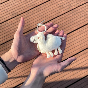 Jouet en peluche chameau du désert mignon, souvenir de voyage, cadeau, pendentif de sac Kawaii, poupée en peluche chameau 3D, porte-clés - Product Image 6