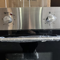 Cuisinière électrique HUAZOS TCL 4 brûleurs, plaques chauffantes en acier inoxydable, four électrique combiné avec plaque arrière en verre, cuisinière électrique