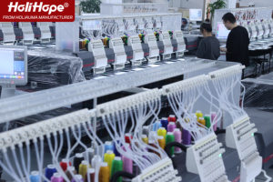 Financiación 10 años de garantía Holiauma Holihope fabricante multi cabeza <span class=keywords><strong>6</strong></span> cabeza automática sombrero gorra camiseta máquina de bordado por ordenador - Product Image 3