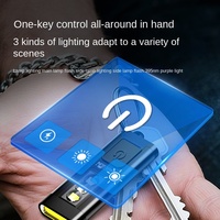Lampe torche LED miniature en alliage d'aluminium WARSUN T5 - Camping, multifonctionnelle, portable, lampe à clé