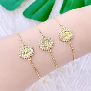 Pulsera religiosa personalizada de Benitosan Benitos, pulsera chapada en oro de 18 quilates, regalos de Navidad, regalos de cumpleaños - Product Image 6