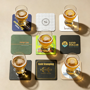 Dessous de verre <span class=keywords><strong>en</strong></span> papier avec logo personnalisé pour bar <span class=keywords><strong>à</strong></span> bière Restaurant Hôtel Jetable Rond Carré Absorbant Café Boisson Papier de dessous de verre <span class=keywords><strong>en</strong></span> tissu - Product Image 1