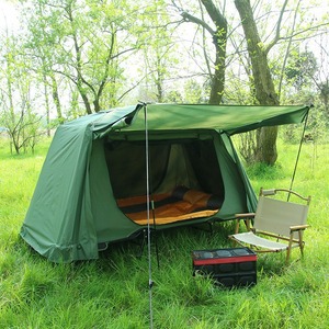 Tente de camping double couche Oxford quatre saisons imperméable pour l'extérieur, type à armature droite épaissie 210*120*140cm, 2 personnes WD-T9 - Product Image 1