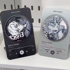 Acrylic Badge Display Rack Rotatable Magnetic Music Inspired Stand For Anime Game Collectibles White Black Pink Green - Product Image 1