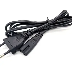 Enchufe DE LA UE de 250V a la figura 8 Iec 60320 220V 320 Enchufe de extensión Cables hembra Núcleo de 2 pines Cable de alimentación C7