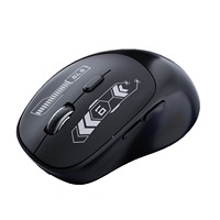 Ratón Inalámbrico Dual/Bluetooth Ergonómico y Silencioso para Juegos, 2.4Ghz, 1600DPI, Óptico, con Batería de Larga Duración para PC, Escritorio y Portátil