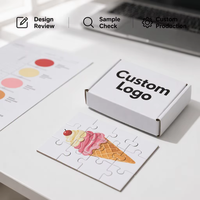 Puzzle en carton sur le thème de l'été personnalisé, jouet éducatif, logo imprimé, puzzle en papier, 50 pièces, 100 pièces
