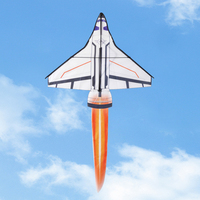 Cerf-volant pour enfants en plein air Avion de combat Aigle Cerf-volant facile à voler avec tissu durable et cadre en fibre de verre